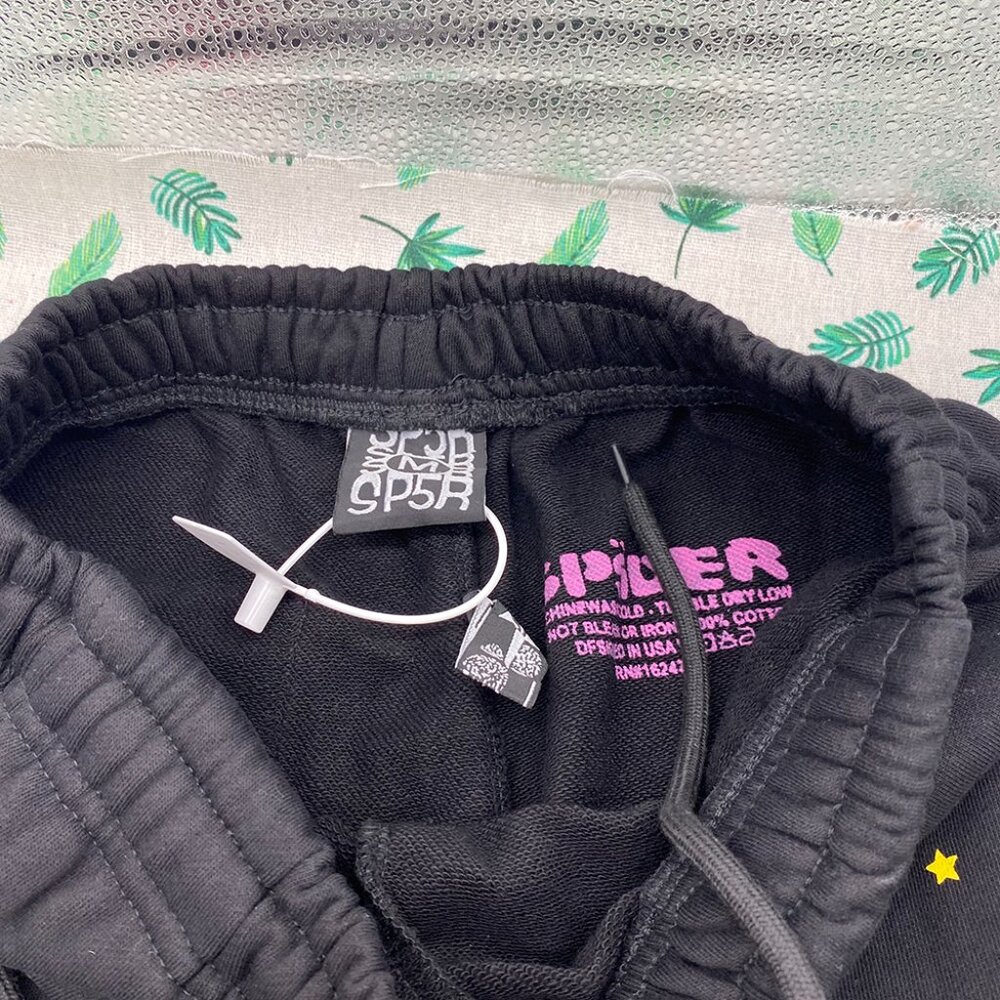 Spider Worldwide Sp5der Black And Pink Track Pants - Picture 2 of 6